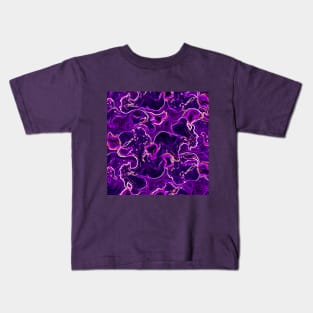 colorful abstract violet print Kids T-Shirt